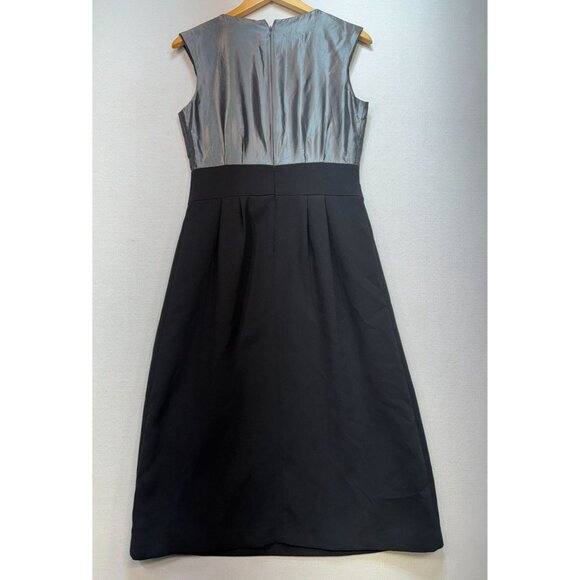 Spicy Couture A-Line Dress Size 4 Black Gray Sleeveless Midi Beaded Vintage - Picture 7 of 10